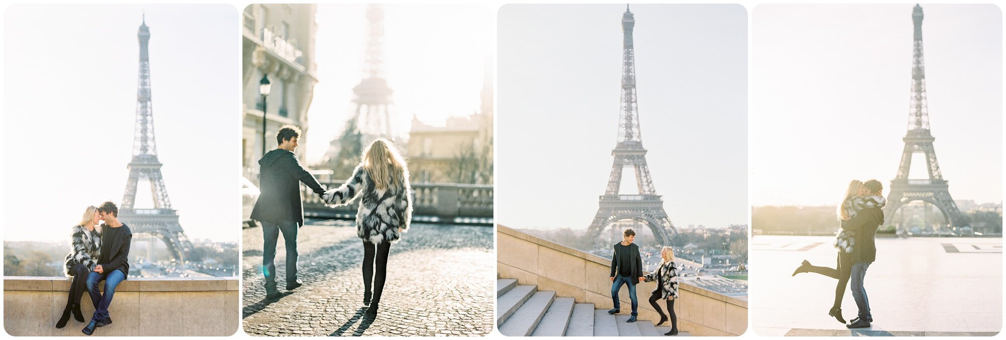 Couple photos at the Eiffel Tower!
