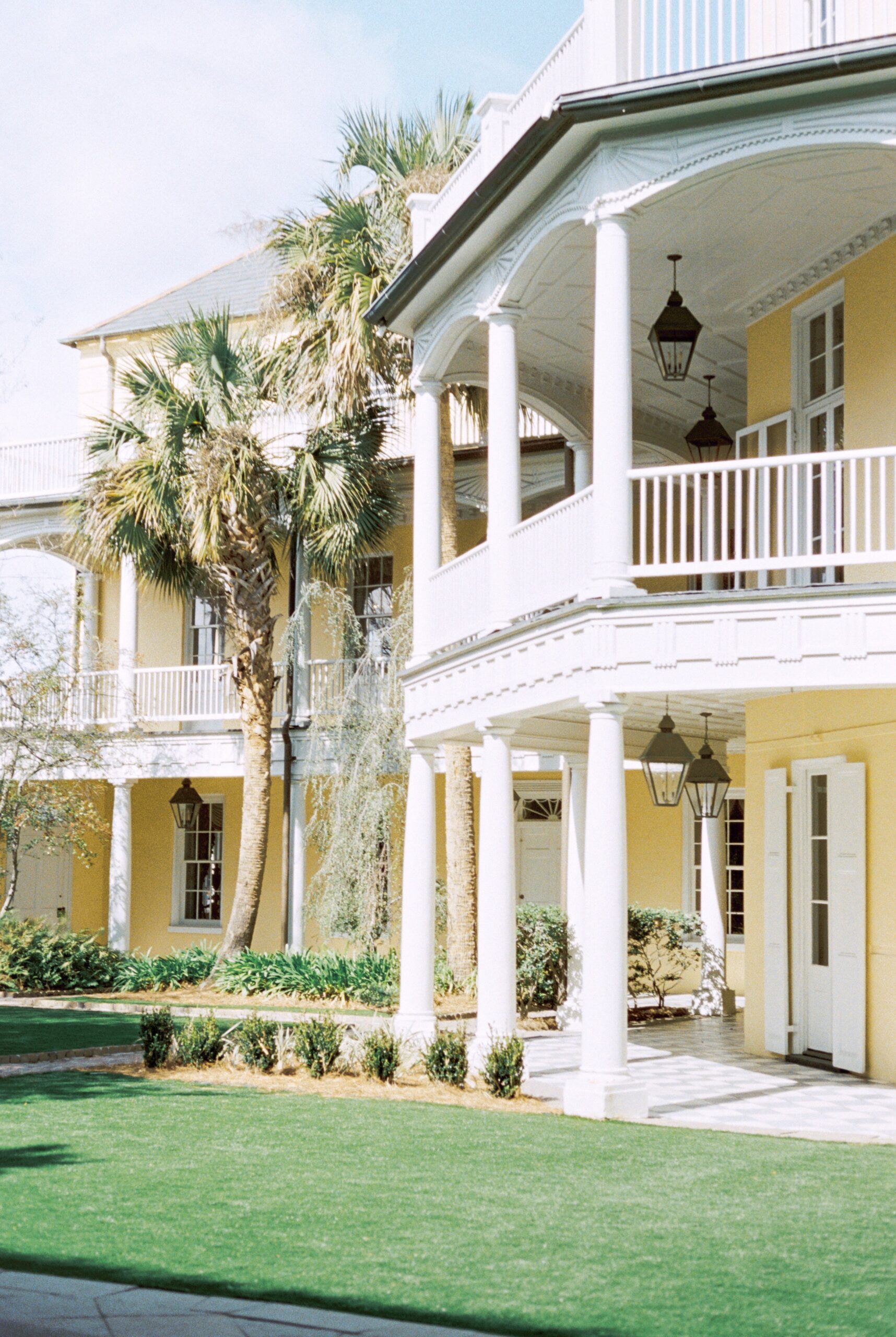 william aiken house porches and palm trees on 35mm film