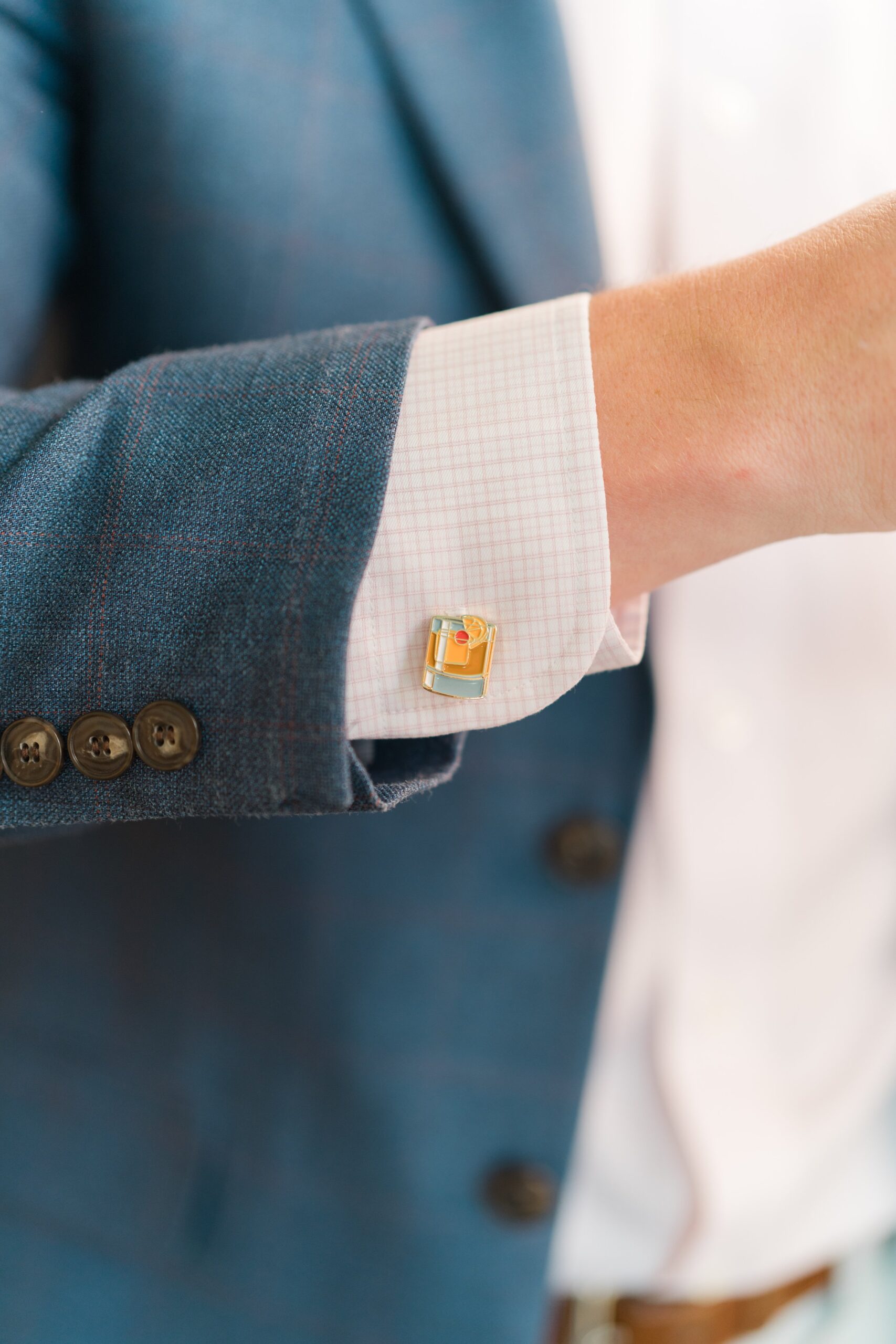 charleston groom custom old fashioned themed cufflinks.