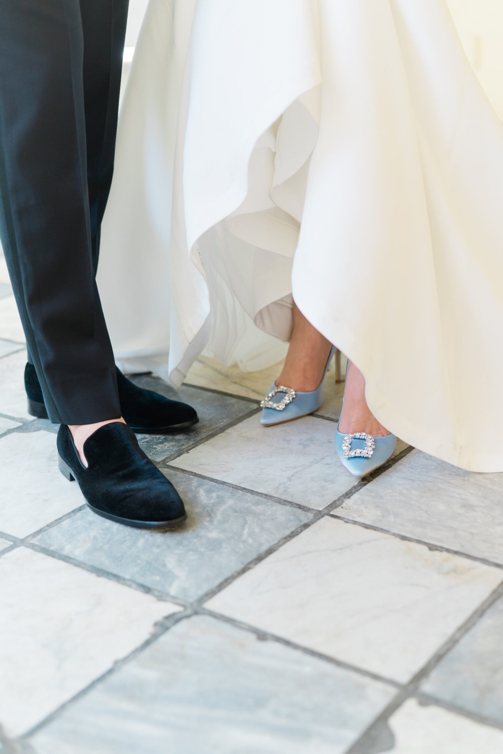 Bride and groom shoes.
