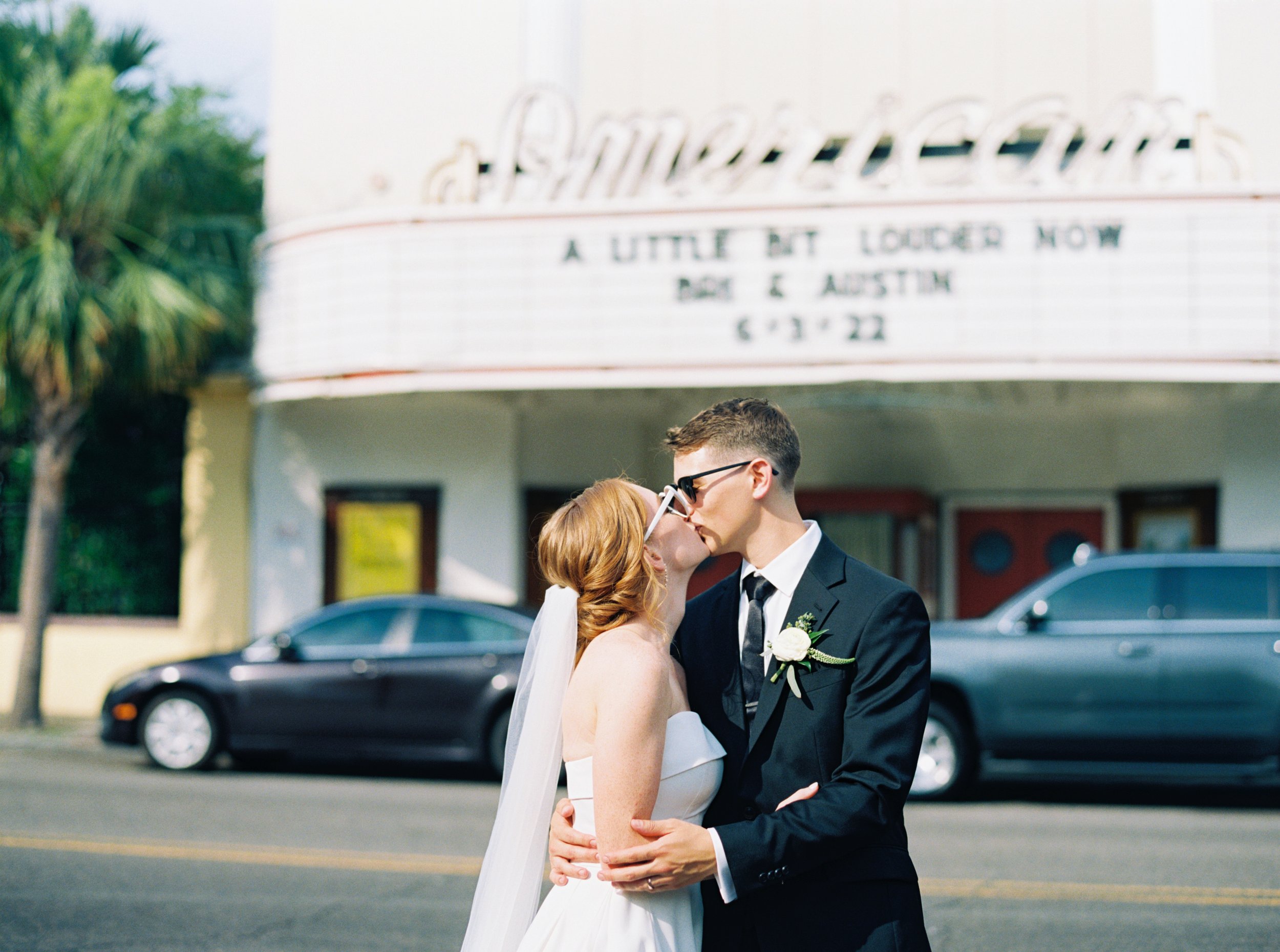 dreamy film wedding photography in downtown Charleston.