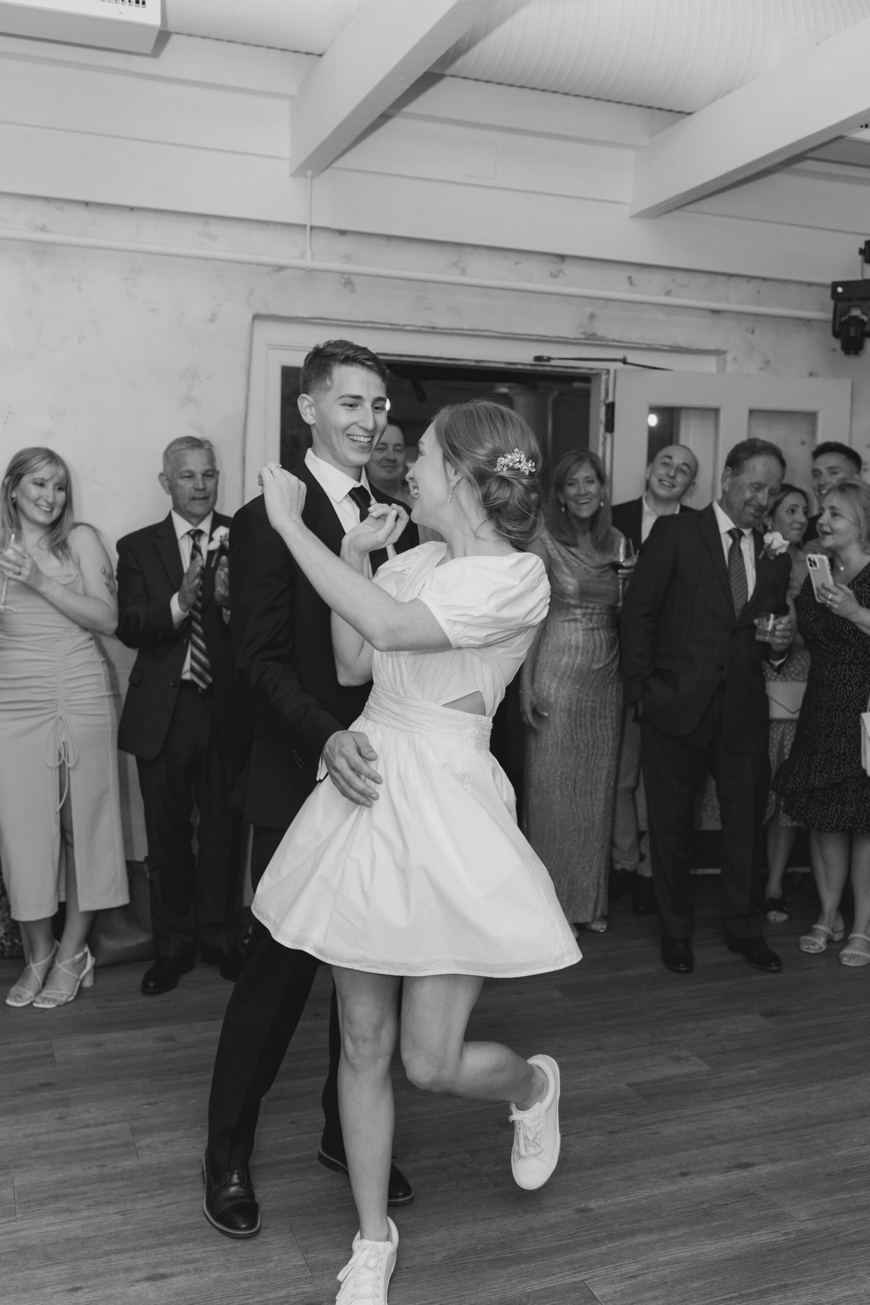 black and white first dance photo. Charleston spring wedding.