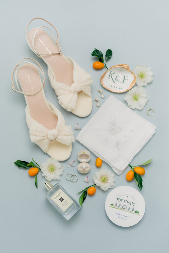 Brides wedding day details. Lowndes grove early spring wedding.