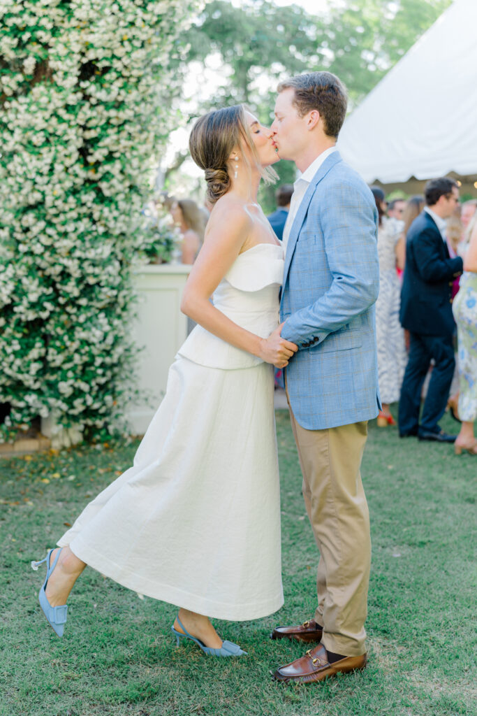 Bride and groom rehearsal dinner outfit ideas. Spring rehearsal dinner in Beaufort SC. Charleston wedding  photographer. 