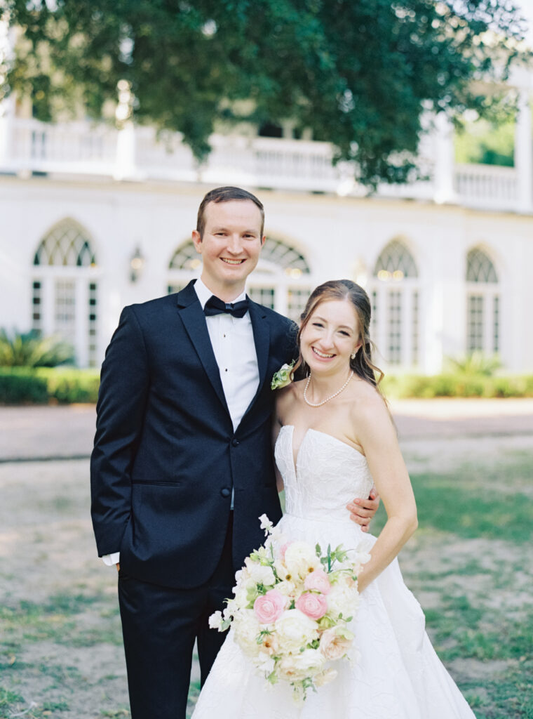 Bride and groom wedding day portraits. 