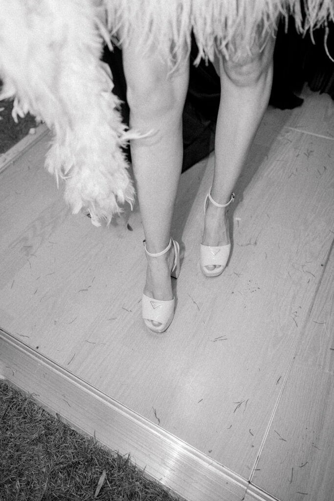 Brides second look prada platform heels. 