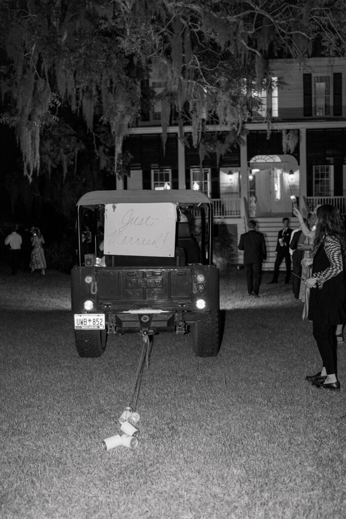 Just married getaway jeep. 