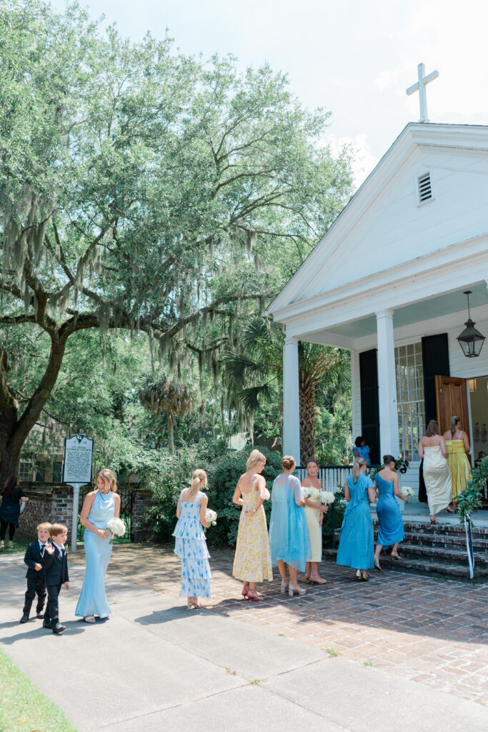 Downtown Beaufort intimate wedding ceremony. 