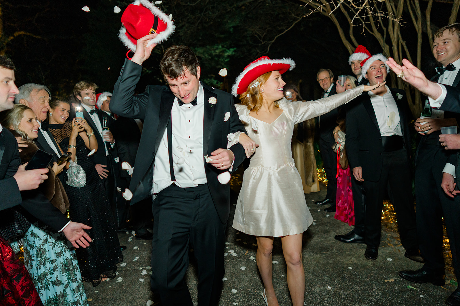 Late night petal toss grand exit. 