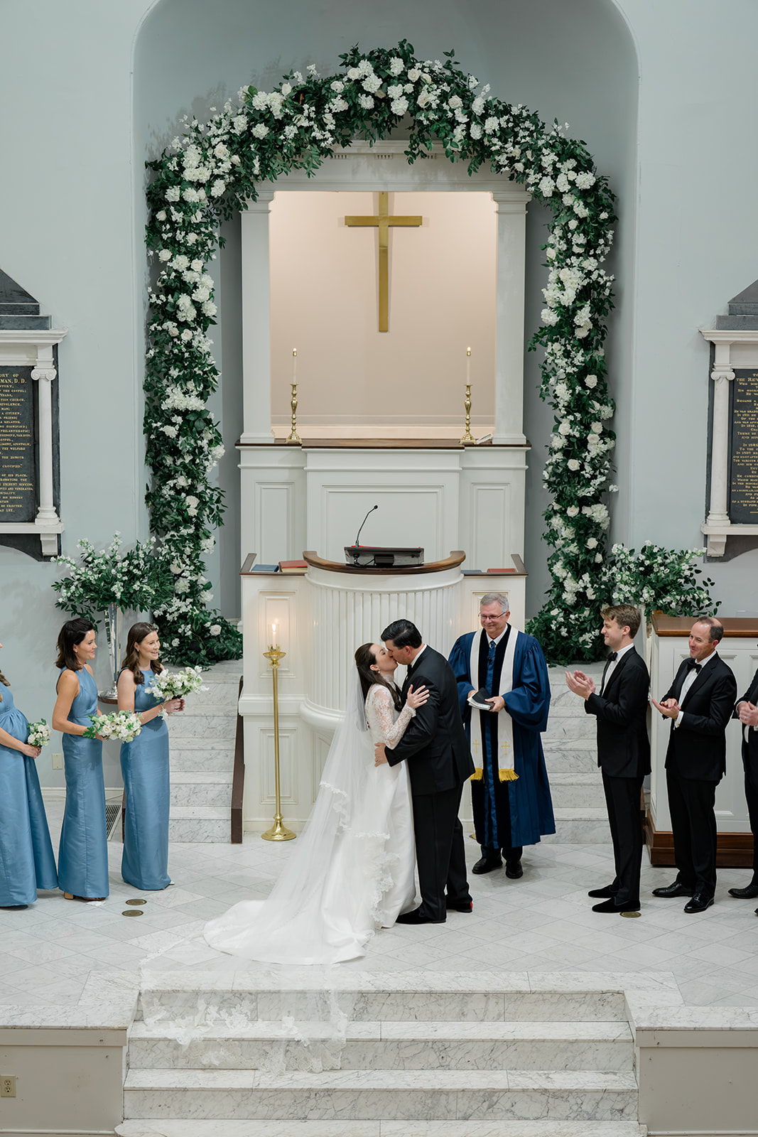 First kiss at First Baptist Church in Charleston SC