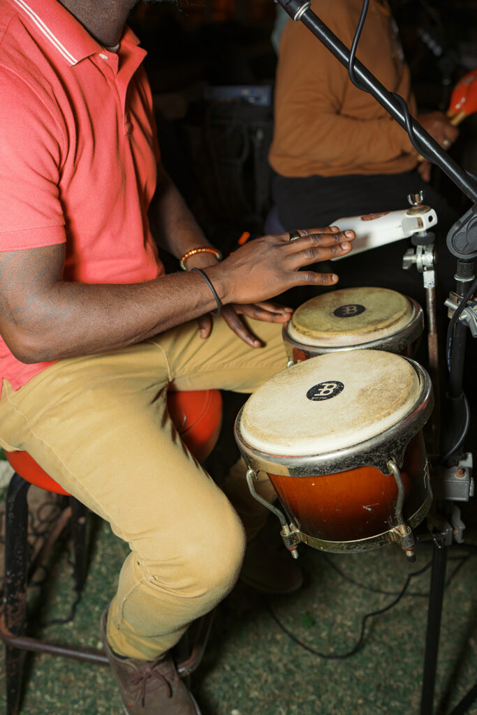 Bahamas three piece band with bongo drums. 