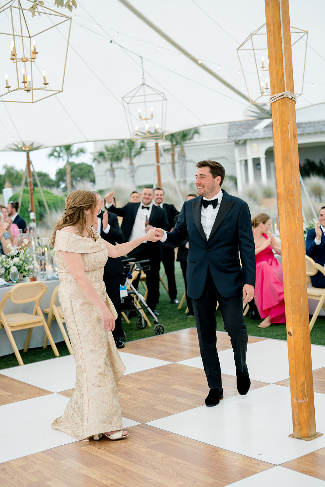 Mother Son dance. Wedding reception on Kiawah. 