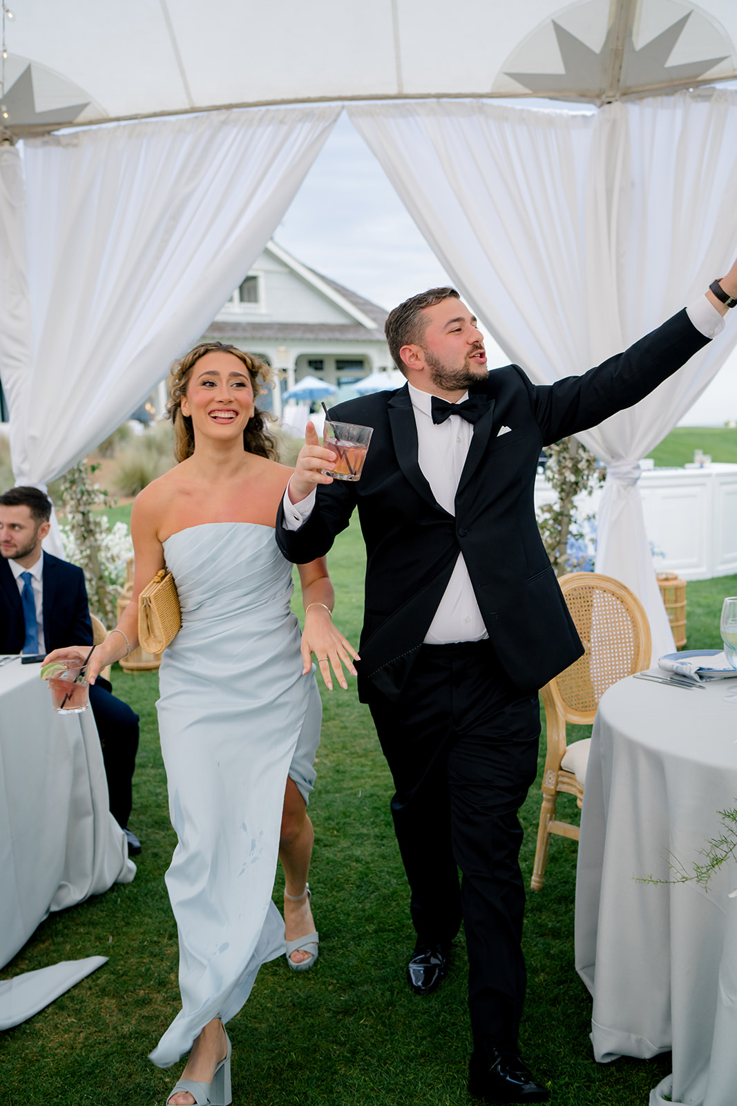 Best man maid of honor reception entrance. 